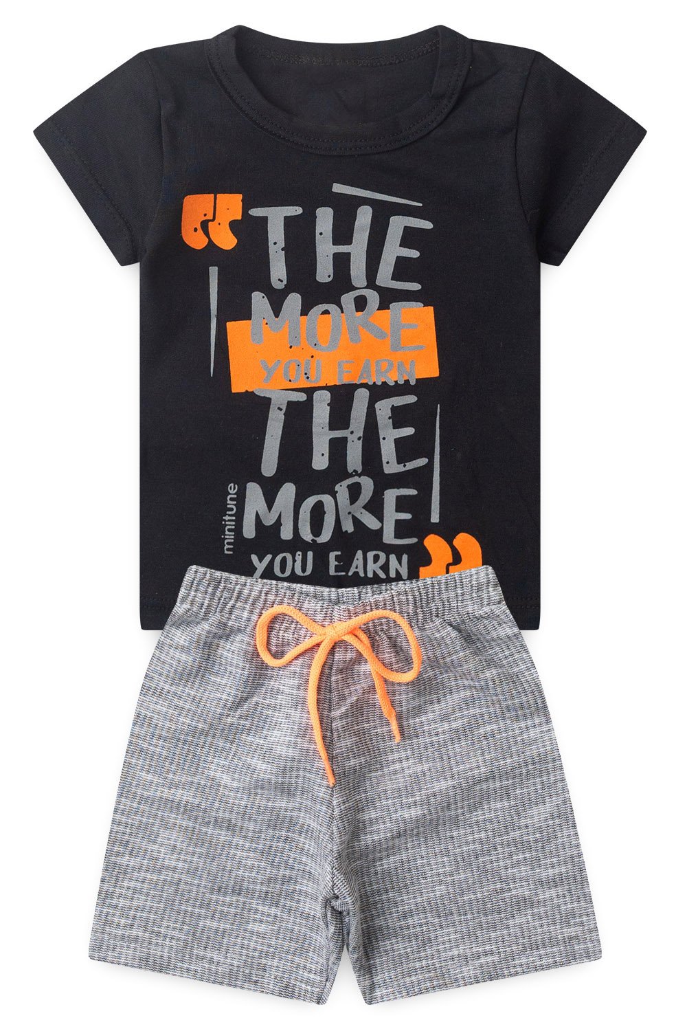 BABYL メタトモ TEE【XLサイズ】 Conjunto Infantil Menino The More Preto Minitune